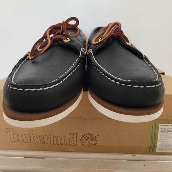 NEW WITH TAGS Timberland Women's Black Leather Boat Shoes-9.5 - Picture 3 of 9